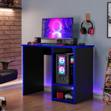 Imagem de Escrivaninha Gamer Mesa P/ Computador Ideal P/ Jogos Oliart, AZUL