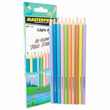 Imagem de Lápis de Cor Tom Pastel Sextavado Caixa com 10 Cores MP713 Masterprint