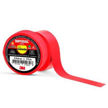 Imagem de Fita Isolante Imperial Vermelho 18Mmx20Mts 3M