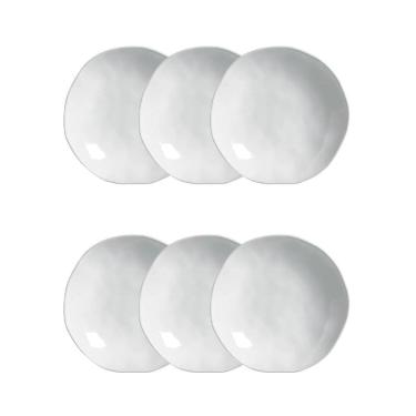 Imagem de Conjunto de Pratos Fundos Porto Brasil Orgânico New White 600ml - 6 Peças