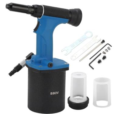 Imagem de 1/4in Rivador pneumático Rivador de ar do rebitador Kit de ferramentas de pistolas de porca para porcas de ferro de aço de alumínio 2800rpm