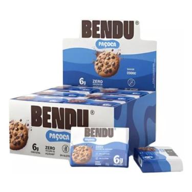 Imagem de Bendu Paçoca Sabor Cookies Zero Açúcar Com Whey Protein 24 Un