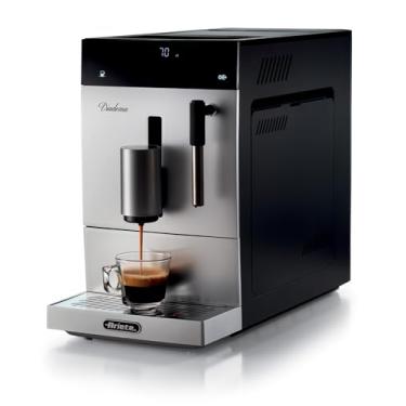 Imagem de Ariete 1452 Diamante, Máquina de Café Automática, 1200 W, Pressão 19 bar, Café Expresso, Americano e Água Quente, Dispositivo para Cappuccino, Display LED, Bico Ajustável, Frontal Prata, 220V