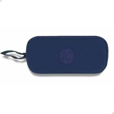 Imagem de Estojo Escolar para Lápis e Canetas com 3 Compartimentos e bolsinho interno, ideal para Escola Trabalho, Faculdade, Adultos e Adolescentes unisex, Prático, compacto Premium 22,5x11cm (Azul)