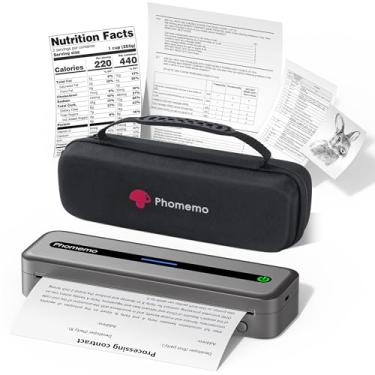 Imagem de Phomemo Impressoras portáteis sem fio para viagens, impressora térmica Bluetooth M832, sem fio, 21 x 28 cm, para viagens, casa, escritório, escola, compatível com telefone, laptop, com capa