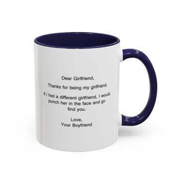 Imagem de Caneca de café para namorada, presente para ela, aniversários, ideia de presente de aniversário, tamanhos de 325 g e 425 g, copo Dear Girlfriend