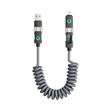 Imagem de Cabo De Carregamento Rápido 4 Em 1 Tipo C Com Display LED Para iPhone 