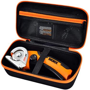 Imagem de Estojo compatível com tesoura elétrica sem fio WORX WX082L/ WX081L 4V ZipSnip, organizador de armazenamento de ferramentas de corte, bolsa de recipiente de cortador de tecido com bolso para acessórios - preto (apenas uma capa)
