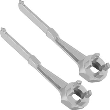 Imagem de KTZCTPCA 2 peças de chave inglesa, chave de tambor 3 em 1, chave de tampa de barril de óleo, chave de abertura de barril sem faísca, ferramenta abridor de barril de alumínio para abrir tambor de 10,