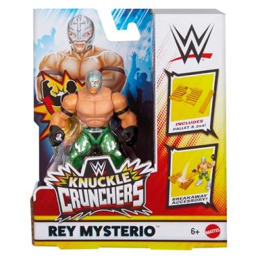 Imagem de WWE Rey Mysterio (Green) Knuckle Crunchers 6 Toy Wrestling Action Figure