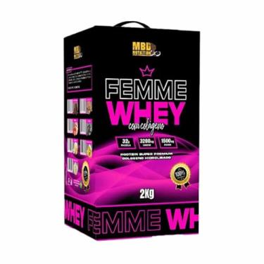 Imagem de Whey Protein Femme 2kg (caixa) MBD Nutrition c/Colágeno Sabor Baunilha