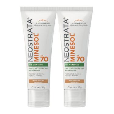 Imagem de Kit 2 Protetor Solar Facial Neostrata Minesol Oil Control FPS 70 Pele Morena Mais 40g
