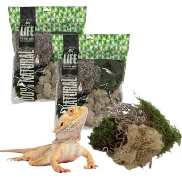 Imagem de Quality Growers The Habitat Life - Pacote de variedades naturais - Mistura de rena, humor, lençol e musgo espanhol - para todos os terrários - Controle de umidade - Roupa de cama respirável - Sem