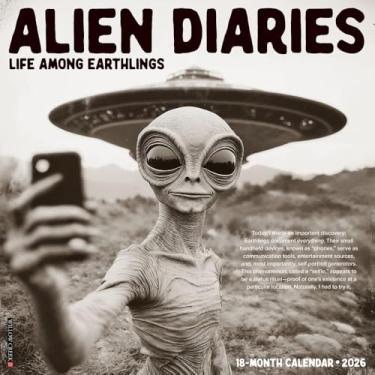 Imagem de Calendário de parede Alien Diaries 30,5 x 30,5 cm