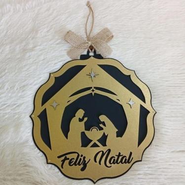 Imagem de Guirlanda Decoração de Natal Luxo Nascimento Do Menino Jesus Presépio 