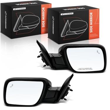 Imagem de A-Premium Par (2) espelhos retrovisores elétricos do lado do motorista e do passageiro - compatível com Ford Explorer 2011-2015 - Retrovisor retrovisor externo preto dobrável manual aquecido com seta