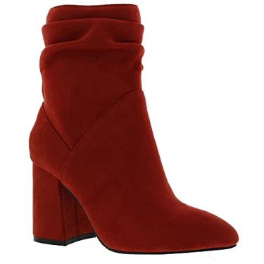 Imagem de Bellini Bota feminina Carson com zíper, Microcamurça vermelha, 36