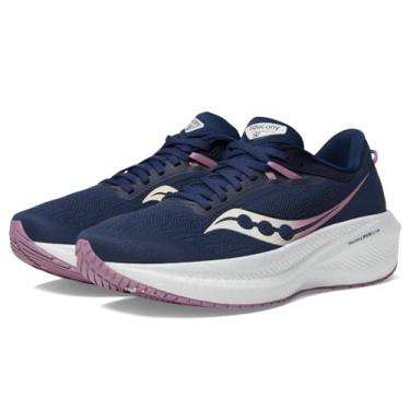 Imagem de Saucony Tênis feminino Triumph 21, Azul marinho/orquídea, 41