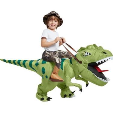 Imagem de Fantasia de dinossauro inflável One Casa T Rex para crianças de 2 a 3 