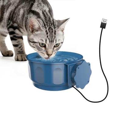 Imagem de Tigela térmica para animais de estimação Petleso, tigela de água portátil USB para cães pequenos, gatos, pássaros. Azul, 600 ml