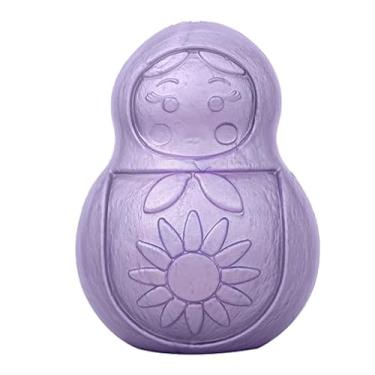 Imagem de Brinquedo Mordedor para Cães Bonequinha Lilás G, 12 cm, para Cães Acima de 25 kg, Brinquedo Recheável