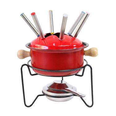 Imagem de Jogo Para Fondue Esmaltado Com 10 Peças