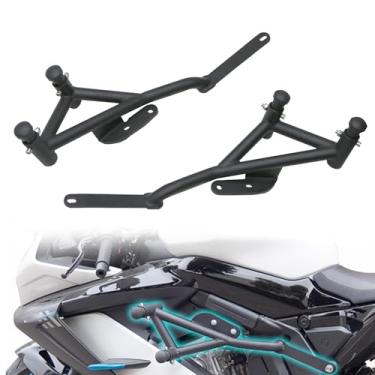 Imagem de Protetor de motor de barras de impacto de estrada para CFMOTO 675SR/675SR-R/675SS/675NK 2024/2025 protetor de motor de motocicleta e barra de proteção contra colisão, kit deslizante de quadro para