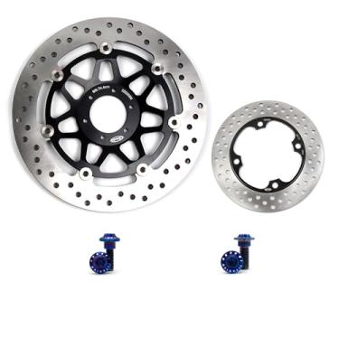 Imagem de Arashi Discos de freio dianteiros traseiros rotores com parafusos de montagem para Honda CB250F Hornet 250 1996-2018, peças de acessórios de reposição de motocicleta