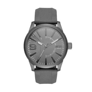 Imagem de Diesel Relógio masculino de quartzo de aço inoxidável, Silicone preto, One Size, Grosa - DZ1807