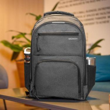 Imagem de Mochila Masculina Executiva para Notebook México Preta - Bagaggio, U