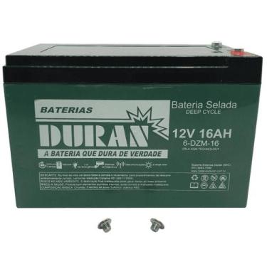 Imagem de Bateria Selada Gel Ciclo Profundo Duran 16ah 12v 6-dzm-12