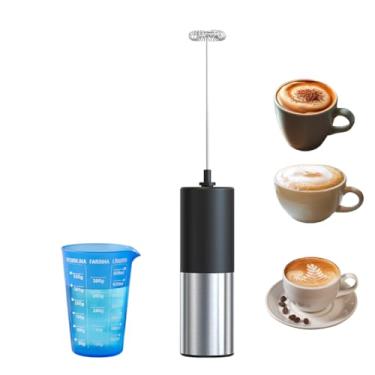 Imagem de Kit Mixer Portátil com Copo Medidor 570ml – Espumador de Leite para Café, Batedor de Ovos e Misturador para Whey Protein – A Pilha, Sempre Pronto