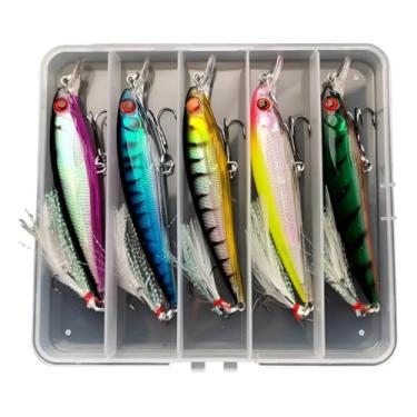 Imagem de Kit 5 Isca Artificial Minnow Meia Agua Tucunaré Traira