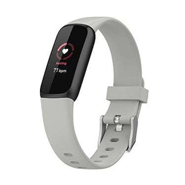 Imagem de Hoopyeecase pulseira de relógio Compatível com Fitbit Luxe Bands ，Suave Silicone Esporte À prova d'água Quick Release Respirável Substituição Pulseiras de relógio Acessórios para mulheres homens