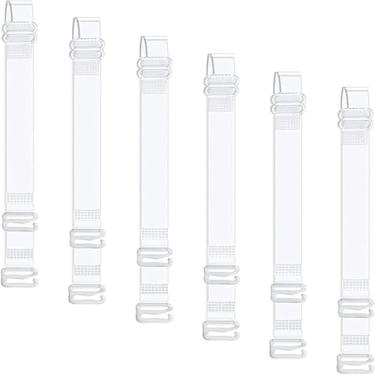 Imagem de Alças de sutiã transparentes, 3 pares de alças invisíveis antiderrapantes ajustáveis para sutiã sem alças (15 mm)