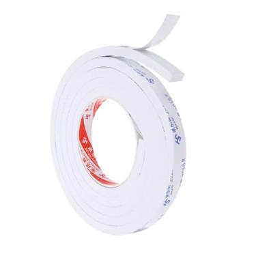 Imagem de Fita de espuma de vedação de 2 m/6,6 pés, 1,5 cm de largura e 10 mm de espessura, tira de vedação de porta para isolamento de porta de janela, branca
