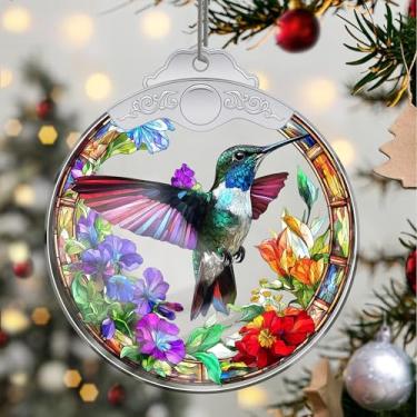 Imagem de Enfeites de Natal para pendurar em cristal, enfeites de árvore de Natal feitos à mão, decoração de carro e casa - presentes de Natal, decoração de artesanato em acrílico, ideias de troca de presentes