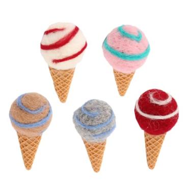 Imagem de Enfeite de sorvete de feltro para decoração de buquês de flores de sorvete de Natal