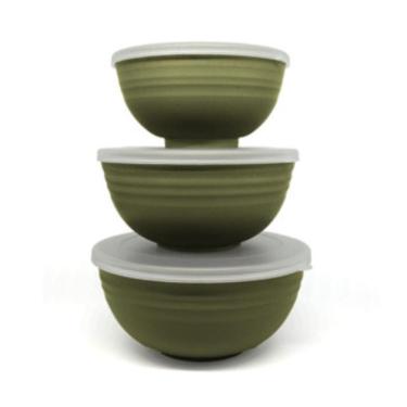 Imagem de Conjunto 3 Bowls De Bambu E Pp Com Tampa