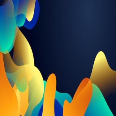 Imagem de Quadro Decorativo Abstrato Colorido Banner Minimal Moderno para Parede 50x50cm