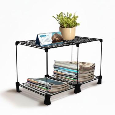 Imagem de Mesa de Centro Aramada Decorativa para Sala 35x60cm Mesinha de Apoio E