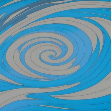 Imagem de Quadro Decorativo Ocean Storms Cyclone Painel de Arte Marinha para Ambientes Modernos 50x50cm