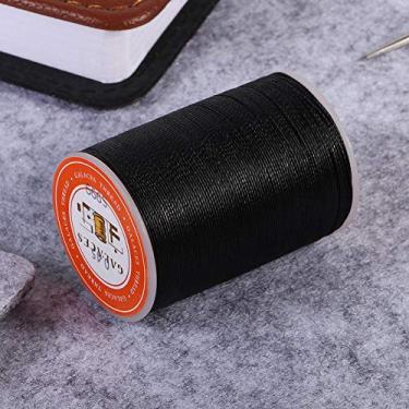 Imagem de RiToEasysports Cabo Forte de Cera de Poliéster para Reparo de Sapatos de Costura de Couro, Artesanato, Amarelo, Rolo de 160 M, 0,45 Mm (Preto)