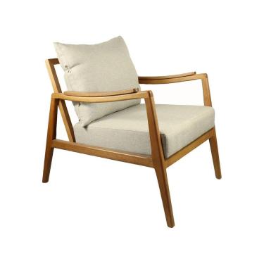 Imagem de Poltrona Maya Linho Bege Claro