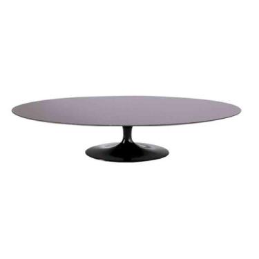 Imagem de Mesa de Centro Saarinen 46cm Oval São Gabriel 120x80cm - Base Preta - 