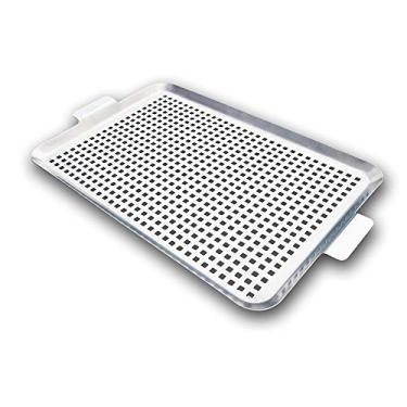 Imagem de Topper para Grelha Panela de Antiaderente com Alças Lavável em Lavadora Pratos Ferramenta Churrasco Peixe Legumes Carne Frutos do Mar Ótimo Presente Festa Barbecue