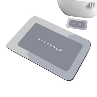 Imagem de Tapete absorvente, tapetes de banheiro para piso de banheiro, almofada lavável de secagem rápida, antiderrapante, tapete de terra de diatomáceas para cuidados com idosos, berçário, spa, pia de cozinha