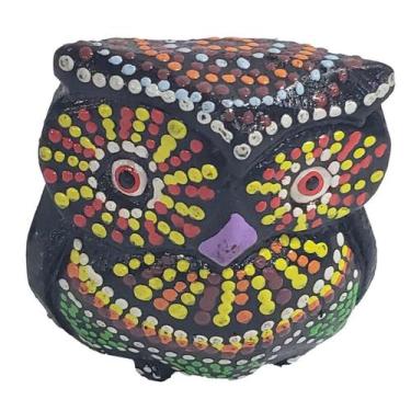 Imagem de Coruja Dots Madeira Balsa Coloridas  5.5Cm - Balisun