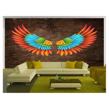 Imagem de Papel De Parede 3D Arte Asas Selfie Insta Cores 3,5M Tra229 - Você Dec