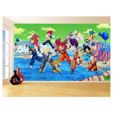 Imagem de Papel De Parede Dragon Ball Goku Vegeta Anime 3,5M Dbz349 - Você Decor